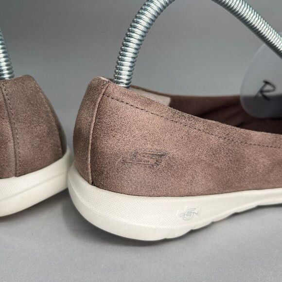 Skechers Shoes Women's Size 7.5 Walk Lite GOGA Max Brown Ballet Comfort Flats - Picture 7 of 13
